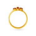 Elegant 22 Karat Yellow Gold And Ruby Finger Ring,,hi-res 3
