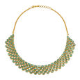 Lustrous Emerald Studded Gold Necklace,,hi-res 