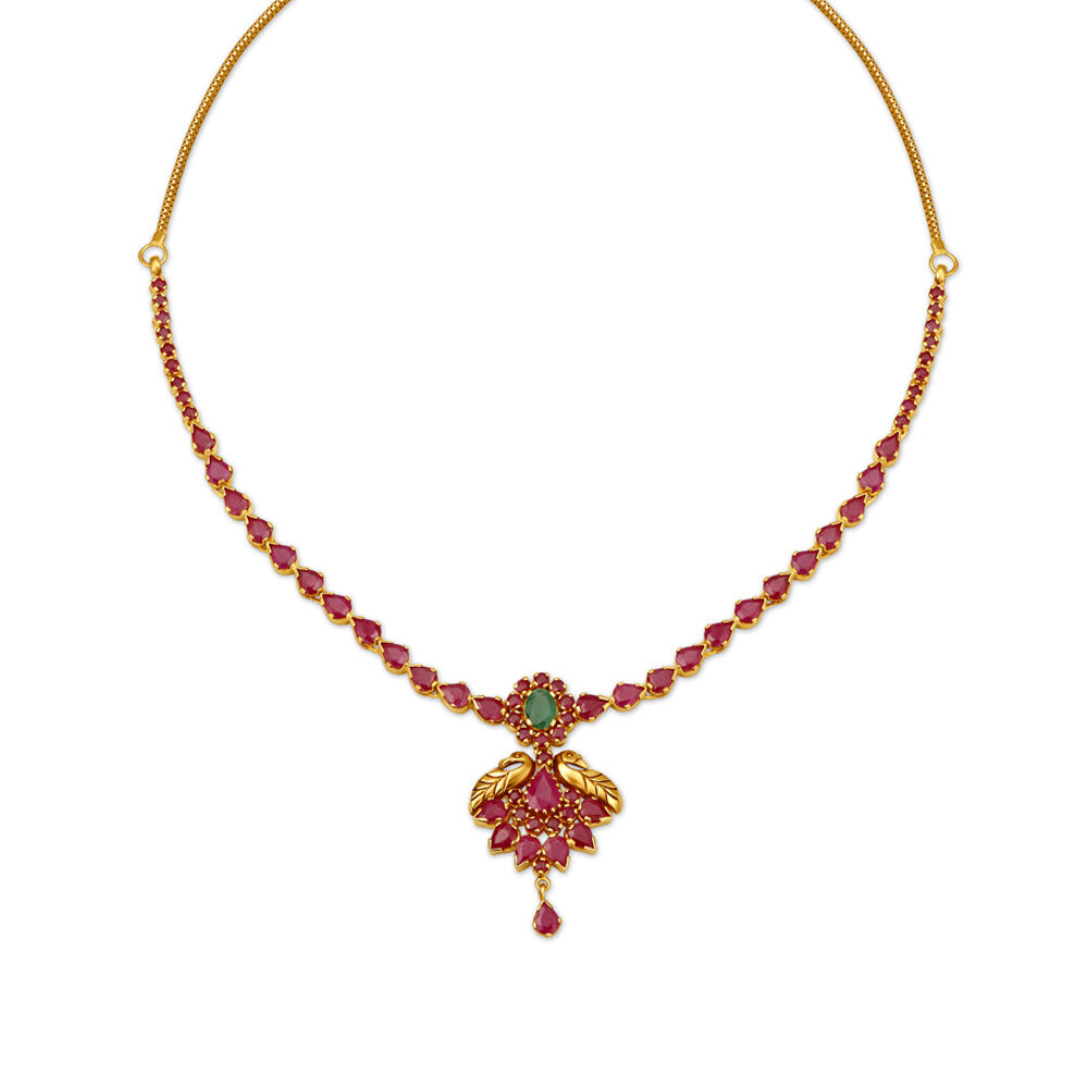 Peacock design necklace with price top