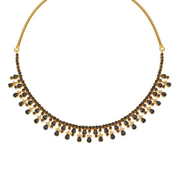 Pristine Gold Necklace with Sapphires