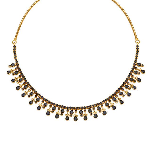 Pristine Gold Necklace with Sapphires 