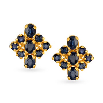 Stunning Fancy Sapphire Stud Earrings