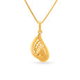 Artsy 22 Karat Yellow Gold Abstract Motif Pendant 