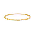 Graceful Yellow Gold Striated Bangles 2