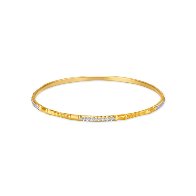 Scintillating Yellow Gold Segmented Bangles