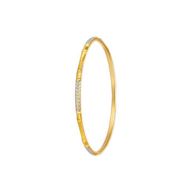 Scintillating Yellow Gold Segmented Bangles