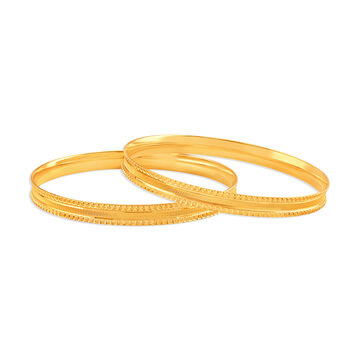 Carved Gold Bangle