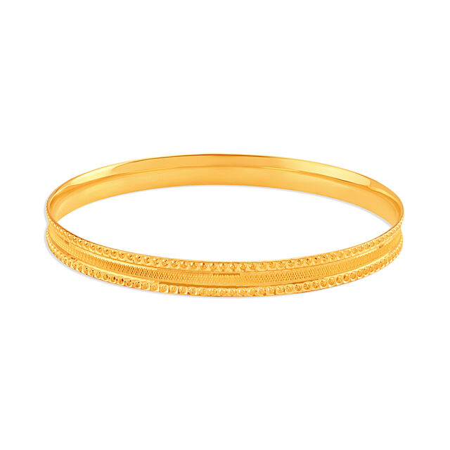 Carved Gold Bangle,,hi-res 2