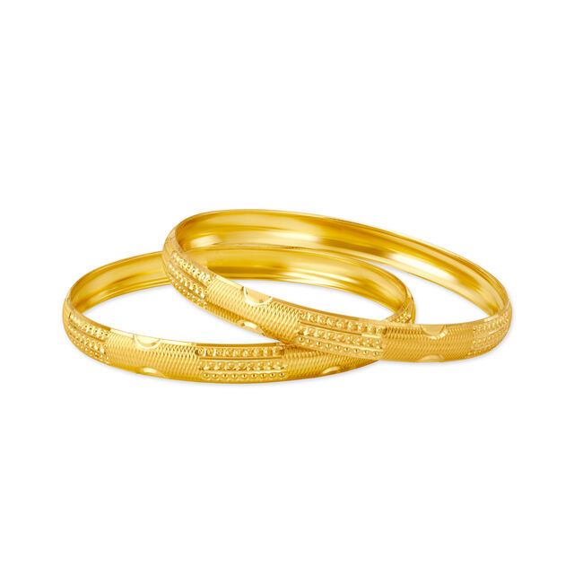 Richly Carved Gold Bangle,,hi-res 