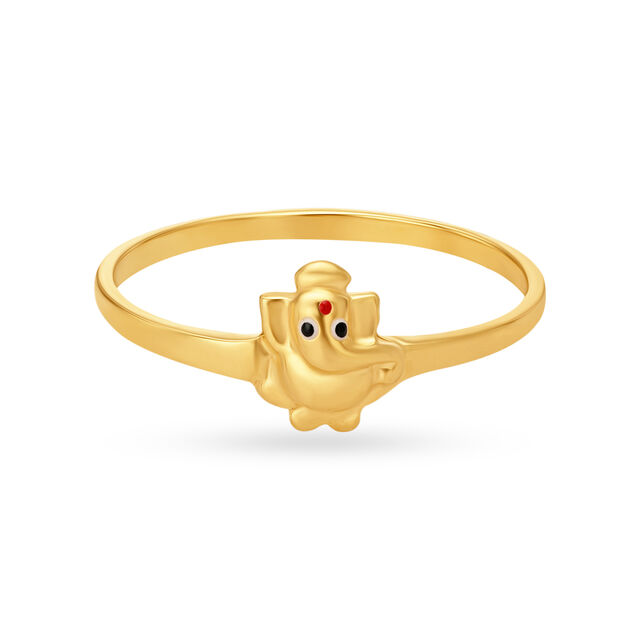 Shree Ganesh Gold Finger Ring 2