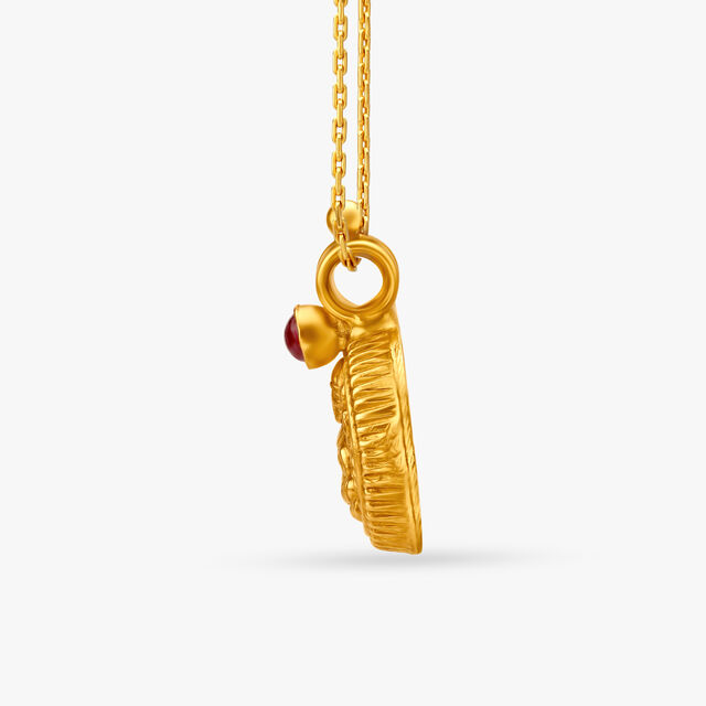 Circular Lakshmi Kasu Pendant,,hi-res 2