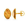 Gold Meenakari Stud Earrings 2