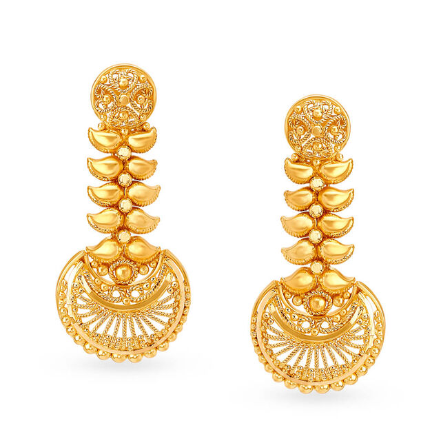 Traditional Gold Drop Earrings 