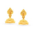 Exquisite 22 Karat Yellow Gold Leaf Jhumkas,,hi-res 