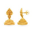 Exquisite 22 Karat Yellow Gold Leaf Jhumkas,,hi-res 2