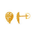 Paisley Gold Stud Earrings 2