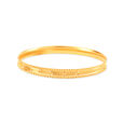 Shimmering Yellow Gold Embossed Bangles,,hi-res 2