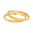 Charming Yellow Gold Square Embossed Bangles,,hi-res 