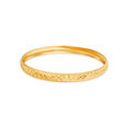 Charming Yellow Gold Square Embossed Bangles,,hi-res 2