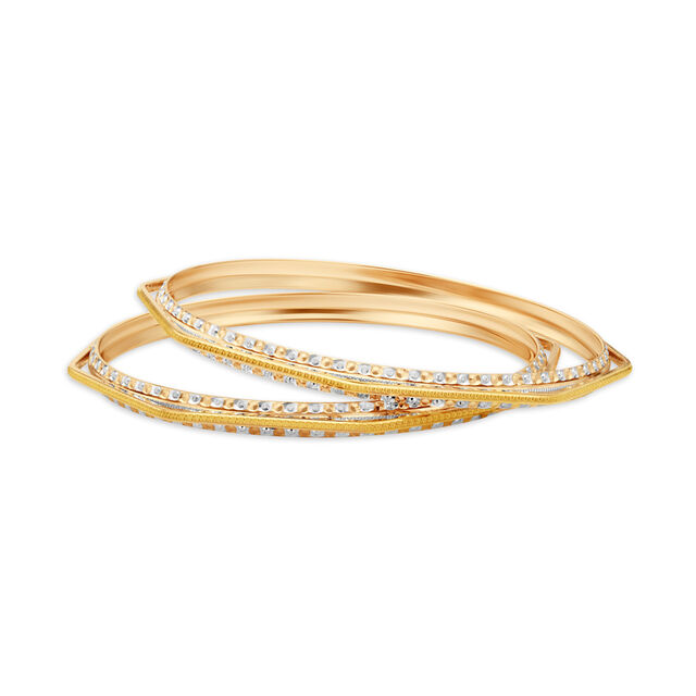 Shimmering Textured Gold Bangle 