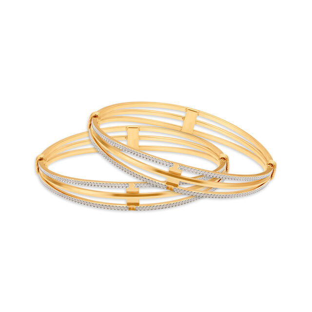 Gorgeous Yellow Gold Triple Band Bangles