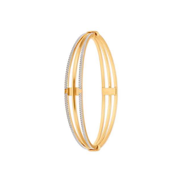 Gorgeous Yellow Gold Triple Band Bangles