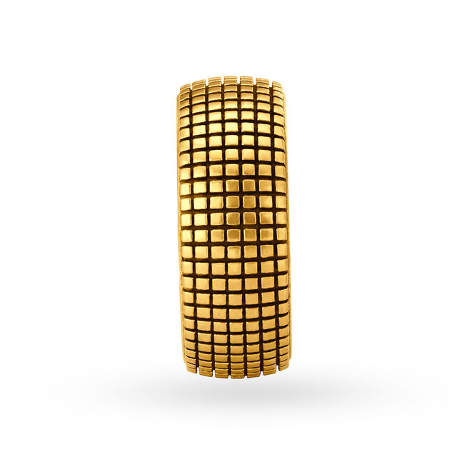 Enticing 22 Karat Yellow Gold Grid Pattern Finger Ring,,hi-res 3