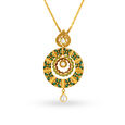 Leaf Inspired Verdant Gold Pendant and Earrings Set,,hi-res 3