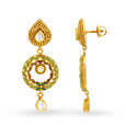 Leaf Inspired Verdant Gold Pendant and Earrings Set,,hi-res 4