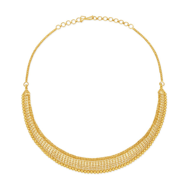 Mesmeric 22 Karat Yellow Gold Filigree Necklace And Earrings Set,,hi-res 2