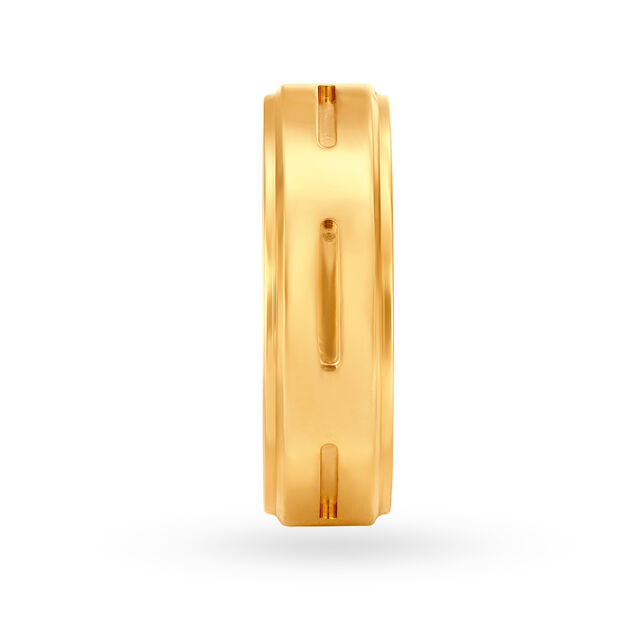 Trendy 22 Karat Yellow Gold Line Patterned Finger Ring,,hi-res