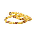 Vivacious 22 Karat Yellow Gold Enameled Twist Bangle,,hi-res 