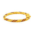 Vivacious 22 Karat Yellow Gold Enameled Twist Bangle,,hi-res 2