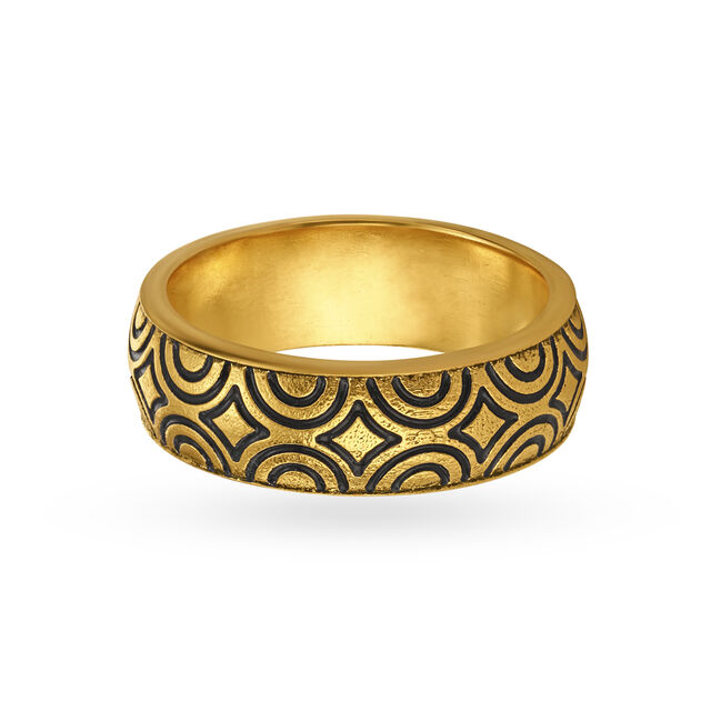 Stunning Black Antique Gold Finger Ring For Men 2