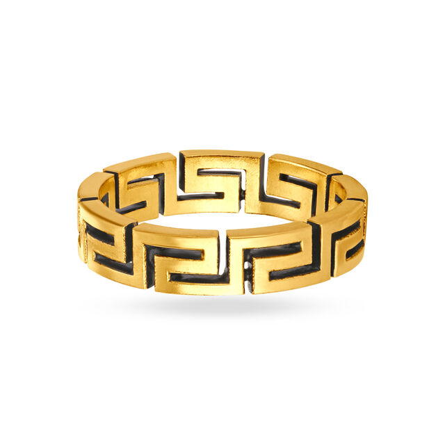 Splendid Black Antique Gold Finger Ring For Men 2
