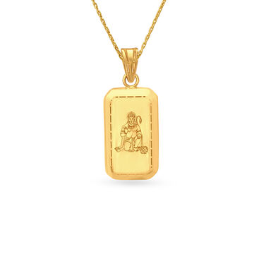 Lord Hanuman Engraved Men's Laser Cut Pendant