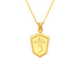 Ganesha Engraved Men's Laser Cut Pendant 