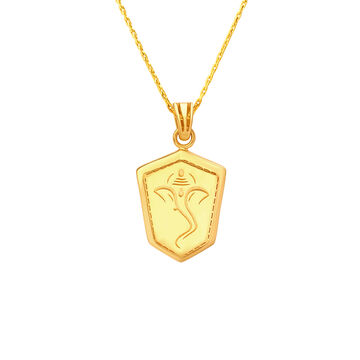 Ganesha Engraved Men's Laser Cut Pendant
