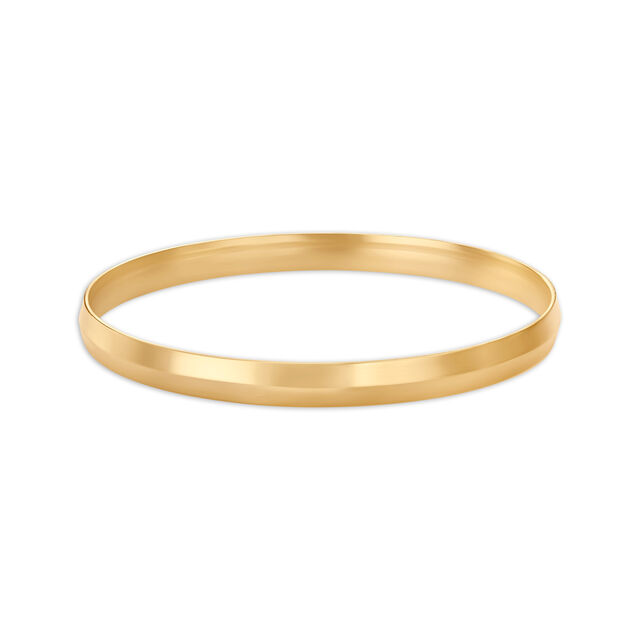 Chic Single Stripe Gold Kada For Men 