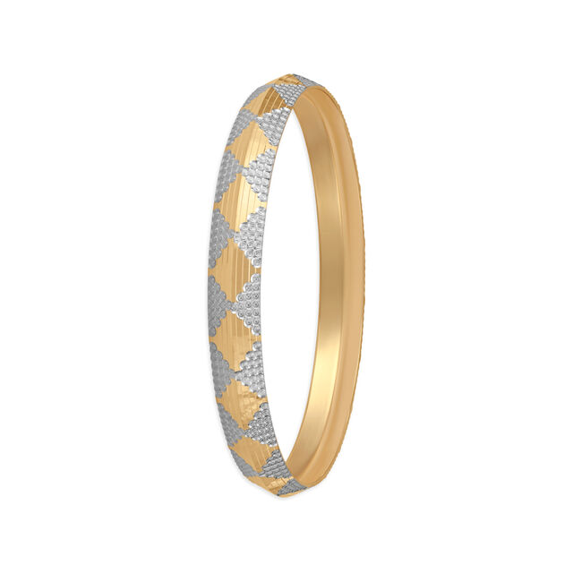 Rhodium Gold Kada For Mens Tanishq Rhodium 22k Gold Kada For Men