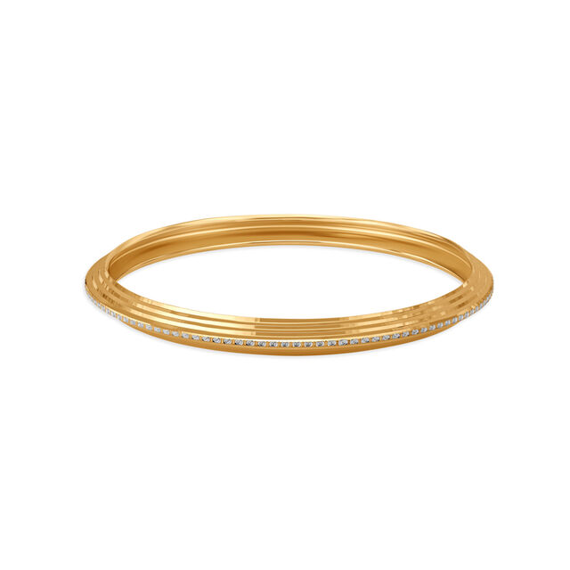 Tanishq Man of Gold Minimalist Yellow Gold Kada in 22KT for Men