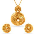 Enchanting Gold Pendant and Earrings Set,,hi-res 