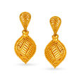Intricate 22 Karat Yellow Gold Leaf Drops,,hi-res 