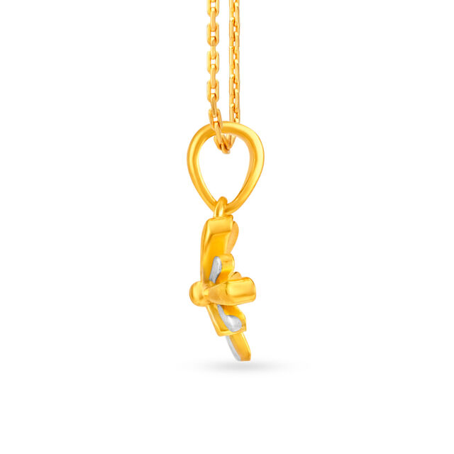 Twinkling Spark 18 Karat Gold Pendant For Kids