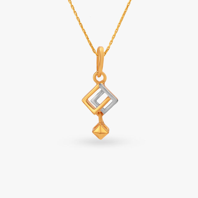 Classy 22 Karat Yellow Gold Geometric Pendant,,hi-res 