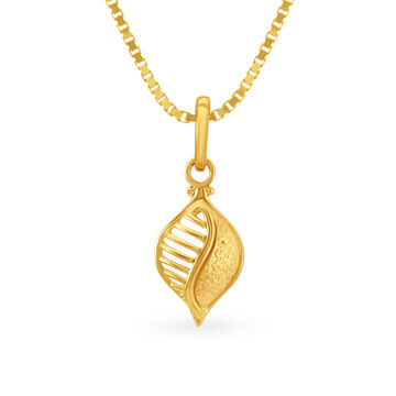 Elegant 22 Karat Gold Leaf Pendant