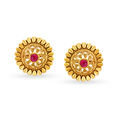 Magnificent Antique Gold Stud Earrings,,hi-res 