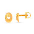 Dainty Serene Gold Stud Earrings 2