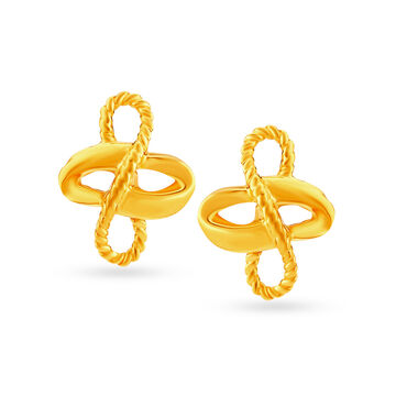 Contemporary Butterfly Gold Studs