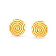 Contemporary Hypnotic Gold Stud Earrings 
